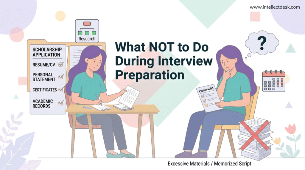 What NOT to Do During Scholarship Interview Preparation